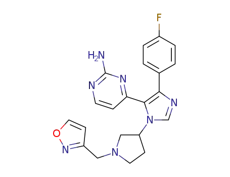4-{4-(4-Fluorophenyl)-1-[1-(isoxazol-3-ylmethyl)pyrrolidin-3-yl ]-1H-imidazol-5-yl}pyrimidin-2-amine