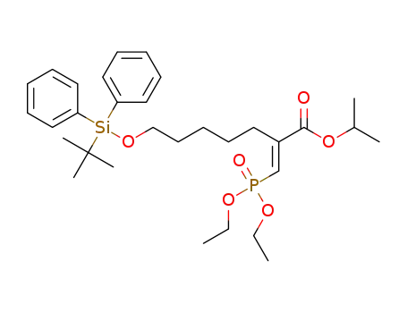 isopropyl 7-(tert-butyldiphenylsilyloxy)-2-(diethoxyphosphonomethenyl)heptanoate