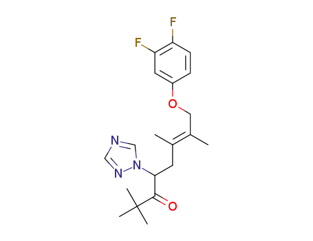 Molecular Structure of 1217550-49-6 ((E)-8-(3,4-difluorophenoxy)-2,2,6,7-tetramethyl-4-[1,2,4]triazol-1-yloct-6-en-3-one)