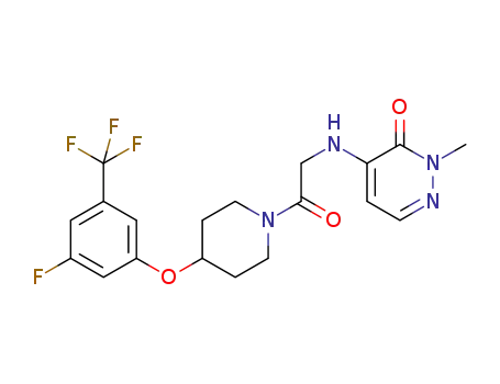 4-{2-[4-(3-fluoro-5-trifluoromethyl-phenoxy)-piperidin-1-yl]-2-oxo-ethylamino}-2-methyl-2H-pyridazin-3-one