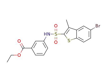 ethyl 3-{[(5-bromo-3-methyl-1-benzothiophen-2-yl)sulfonyl]amino}benzoate