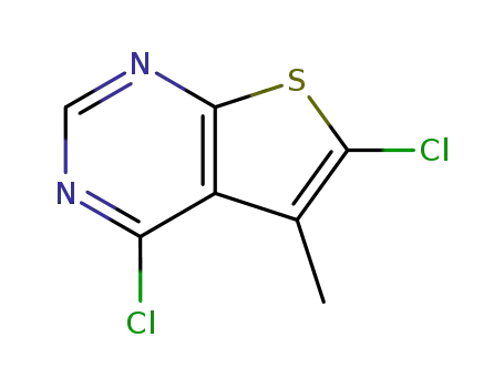 Molecular Structure of 56844-14-5 (4,6-Dichloro-5-Methylthieno[2,3-d]pyriMidine)