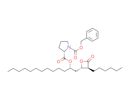 N-[(phenylmethoxy)carbonyl]-L-proline-(1S)-1-[[(2S,3S)-3-hexyl-4-oxo-2-oxetanyl]methyl]dodecyl ester