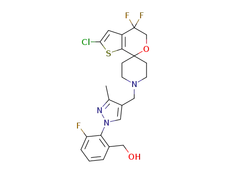 [2-[4-[(2-chloro-4,4-difluoro-4,5-dihydrospiro[5H-thieno[2,3-c]pyran-7,4'-piperidine]-1'-yl)methyl]-3-methylpyrazol-1-yl]-3-fluorophenyl]methanol