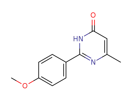 Molecular Structure of 16858-19-8 (4(1H)-Pyrimidinone, 2-(4-methoxyphenyl)-6-methyl-)