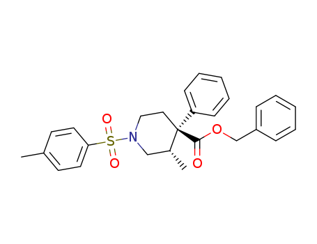 4-Piperidinecarboxylicacid, 3-methyl-1-[(4-methylphenyl)sulfonyl]-4-phenyl-, phenylmethyl ester