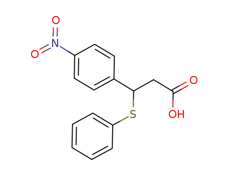 3-(4-nitrophenyl)-3-phenylsulfanyl-propanoic acid
