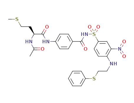 (S)-4-(2-acetamido-4-(methylthio)butanamido)-N-(3-nitro-4-(2-(phenylthio)ethylamino)phenylsulfonyl)benzamide