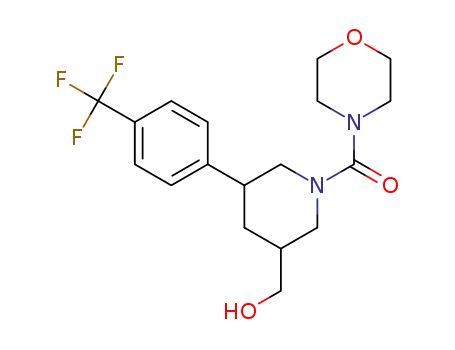 {3-(hydroxymethyl)-5-[4-(trifluoromethyl)phenyl]piperidin-1-yl}(morpholin-4-yl)methanone