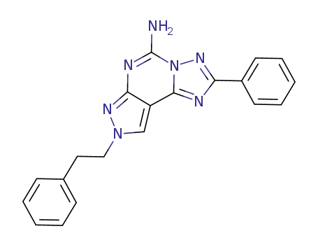 Molecular Structure of 1027515-77-0 (2-(phenyl)-8-(2-phenylethyl)pyrazolo[4,3-e]-1,2,4-triazolo[1,5-c]-pyrimidin-5-amine)