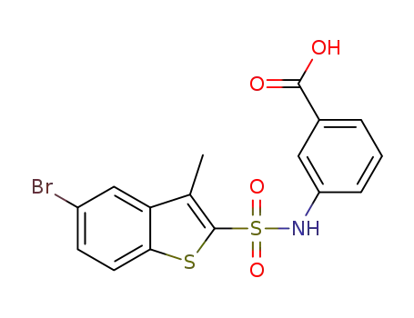 3-{[(5-bromo-3-methyl-1-benzothien-2-yl)sulfonyl]amino}benzoic acid