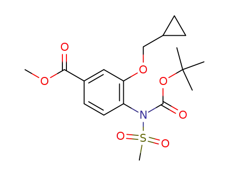 3-cyclopropylmethoxy-4-(N-tert-butoxycarbonyl-N-methanesulfonyl)aminobenzoic acid methyl ester