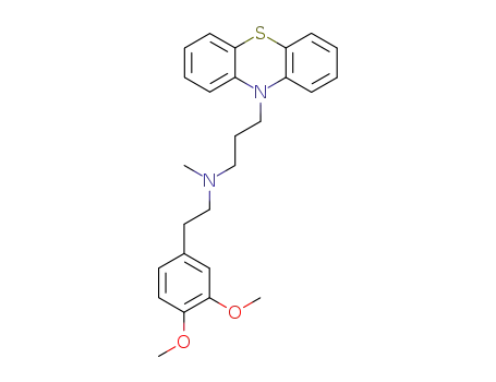 Molecular Structure of 103757-58-0 (N-[2-(3,4-dimethoxyphenyl)ethyl]-N-methyl-3-phenothiazin-10-ylpropan-1-amine)
