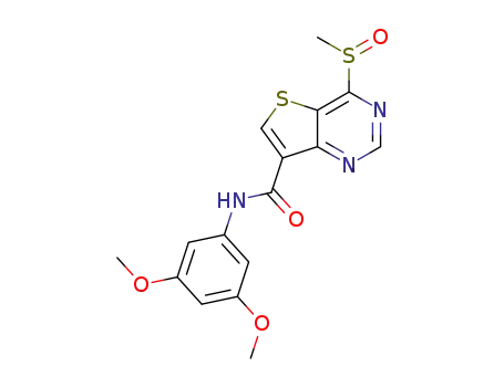 N-(3,5-dimethoxyphenyl)-4-(methylsulfinyl)thieno[3,2-d]pyrimidine-7-carboxamide