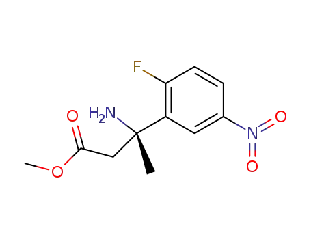 (S)-3-amino-3-(2-fluoro-5-nitro-phenyl)-butyric acid methyl ester