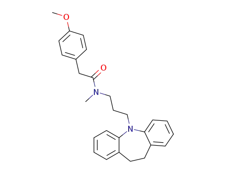 Molecular Structure of 1027983-95-4 (N-[3-(5,6-dihydrobenzo[b][1]benzazepin-11-yl)propyl]-2-(4-methoxyphenyl)-N-methylacetamide)
