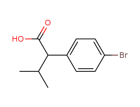 Molecular Structure of 51632-30-5 (2-(4-BroMo-phenyl)-3-Methyl-butyric acid)