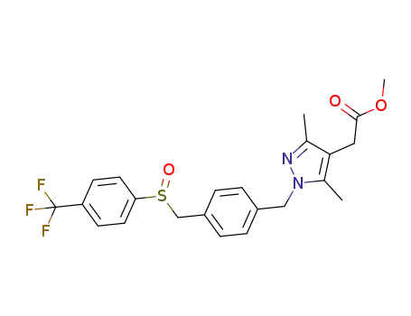 {3,5-dimethyl-1-[4-(4-trifluoromethyl-benzenesulfinylmethyl)-benzyl]-1H-pyrazol-4-yl}-acetic acid methyl ester