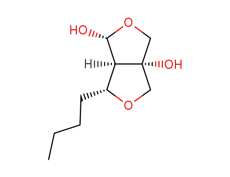 Molecular Structure of 1186656-01-8 ((1R,3aS,6R,6aR)-6-butylhexahydrofuro[3,4-c]furan-1,3a-diol)