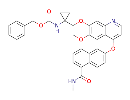 benzyl 1-((6-methoxy-4-(5-(methylcarbamoyl)naphthalen-2-yloxy)quinolin-7-yloxy)methyl)cyclo-propylcarbamate
