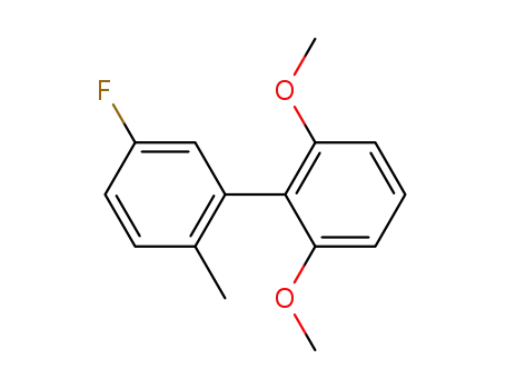 Molecular Structure of 1267964-65-7 (5-fluoro-2',6'-dimethoxy-2-methylbiphenyl)