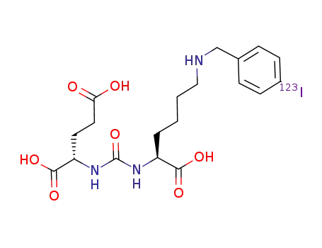 <sup>(123)</sup>I-(S)-2-(3-((S)-1-carboxy-5-(4-iodobenzylamino)pentyl)ureido)pentanedioic acid