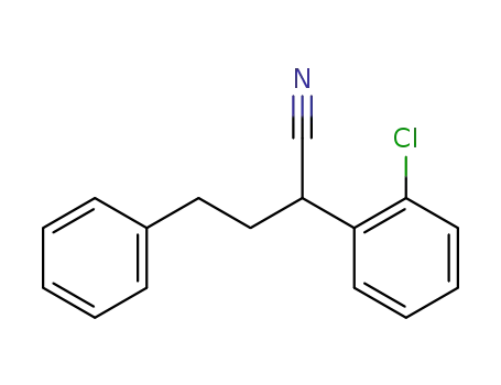 Molecular Structure of 92615-43-5 (Benzenebutanenitrile, a-(2-chlorophenyl)-)