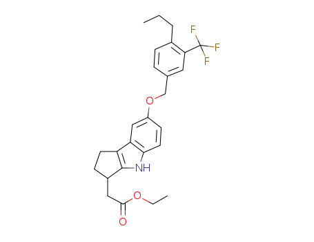 ethyl 2-(7-(4-propyl-3-(trifluoromethyl)benzyloxy)-1,2,3,4-tetrahydrocyclopenta[b]indol-3-yl)acetate