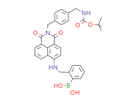 4-(2-dihydroxylboryl-benzyl)amino-N-(4'-Boc-aminomethylbenzyl)-1,8-naphthalimide