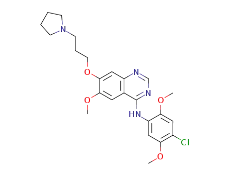 N-(4-chloro-2,5-dimethoxyphenyl)-6-methoxy-7-(3-pyrrolidin-1-ylpropoxy)quinazolin-4-amine
