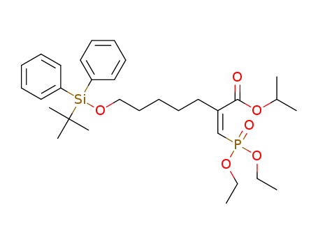 isopropyl 7-(tert-butyldiphenylsilyloxy)-2-(diethoxyphosphonomethenyl)heptanoate