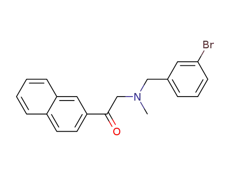 Molecular Structure of 877264-90-9 (Ethanone, 2-[[(3-bromophenyl)methyl]methylamino]-1-(2-naphthalenyl)-)
