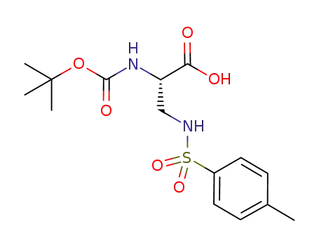 Molecular Structure of 72071-27-3 ((S)-2-tert-butoxycarbonylamino-3-(tolyl-4'-sulfonylamino)-propionic acid)