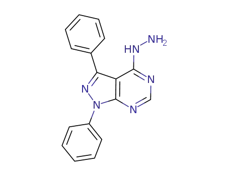 Molecular Structure of 1082607-20-2 (4-hydrazino-1,3-diphenylpyrazolo[3,4-d]pyrimidine)