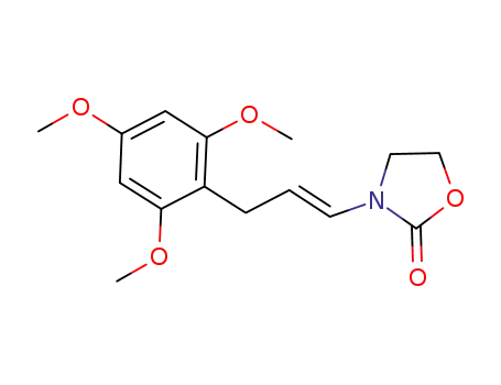 (E)-3-(3-(2,4,6-trimethoxyphenyl)prop-1-en-1-yl)oxazolidin-2-one
