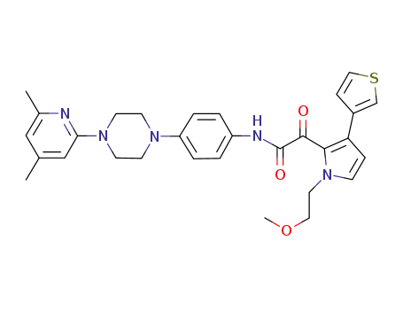 N-(4-(4-(4,6-dimethylpyridin-2-yl)piperazin-1-yl)phenyl)-2-(1-(2-methoxyethyl)-3-thiophen-3-yl-1H-pyrrol-2-yl)-2-oxoacetamide
