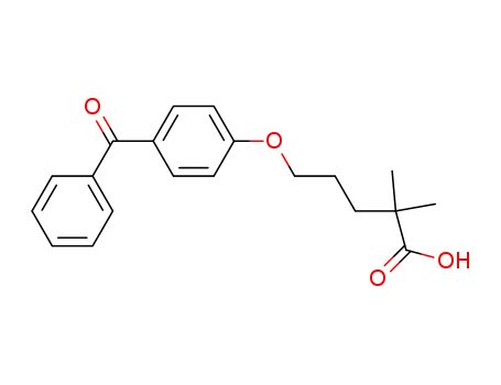 2,2-dimethyl-5-(4-benzoylphenoxy)pentanoic acid