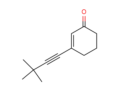 Molecular Structure of 63923-08-0 (2-Cyclohexen-1-one, 3-(3,3-dimethyl-1-butynyl)-)