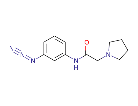 Molecular Structure of 1262546-38-2 (N-(3-azidophenyl)-2-(pyrrolidin-1-yl)acetamide)