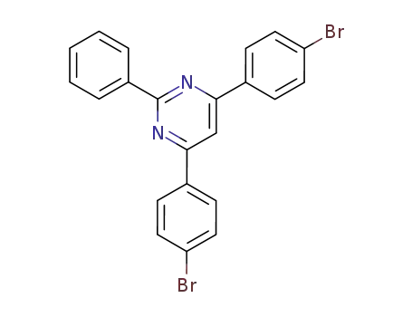 Molecular Structure of 58536-47-3 (4,6-bis(4-bromophenyl)-2-phenylpyrimidine)