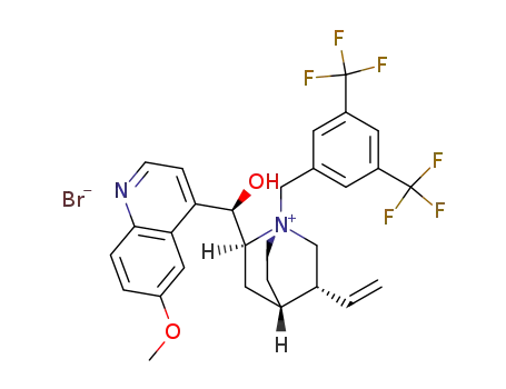 (1S,2S,4S,8R)-1-(3,5-bis(trifluoromethyl)benzyl)-2-((R)-hydroxy(6-methoxyquinolin-4-yl)methyl)-8-vinyl-1-azoniabicyclo[2.2.2]octane bromide