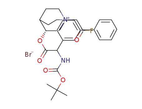 (3R)-3-(2-(tert-butoxycarbonylamino)-2-(3-fluorophenyl)acetoxy)-1-(2-oxo-2-phenylethyl)-1-azoniabicyclo[2.2.2]octane bromide