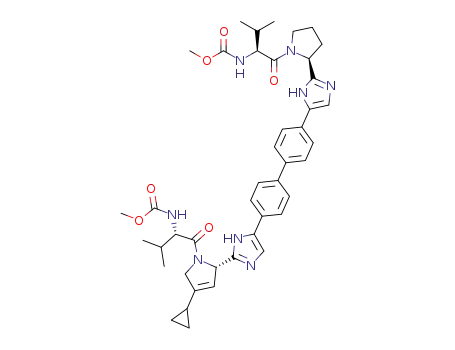 (1-{(S)-2-[5-(4'-{2-[(S)-4-cyclopropyl-1-(2-methoxycarbonylamino-3-methyl-butyryl)-2,5-dihydro-1H-pyrrol-2-yl]-3H-imidazol-4-yl}-biphenyl-4-yl)-1H-imidazol-2-yl]-pyrrolidine-1-carbonyl}-2-methyl-propyl)-carbamic acid methyl ester