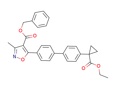 benzyl 5-(4'-(1-(ethoxycarbonyl)cyclopropyl)biphenyl-4-yl)-3-methylisoxazole-4-carboxylate