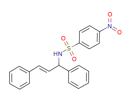 Molecular Structure of 1024757-02-5 (N-[(2E)-1,3-diphenyl-2-propen-1-yl]-4-nitrobenzenesulfonamide)