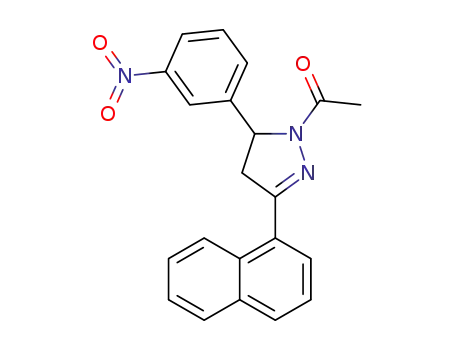 1-(4,5-dihydro-3-(naphth-1-yl)-5-(3-nitrophenyl)-1H-pyrazol-1-yl)ethanone