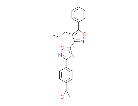 3-(4-(oxiran-2-yl)phenyl)-5-(5-phenyl-4-propylisoxazol-3-yl)-1,2,4-oxadiazole