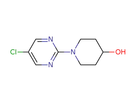 Molecular Structure of 1108164-37-9 (1-(5-Chloro-pyrimidin-2-yl)-piperidin-4-ol)