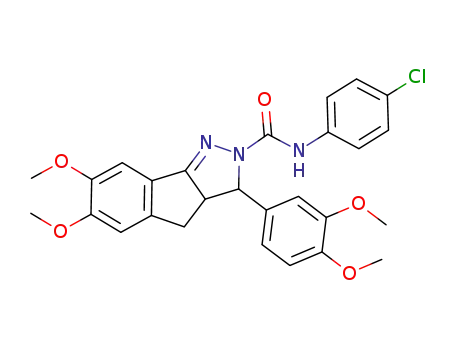3-(3,4-dimethoxyphenyl)-N-(4-chlorophenyl)-6,7-dimethoxy-3a,4-dihydro-3H-indeno[1,2-c]pyrazole-2-carboxamide