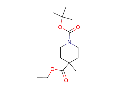 Molecular Structure of 189442-87-3 (Ethyl N-Boc-4-methylpiperidine-4-carboxylate)